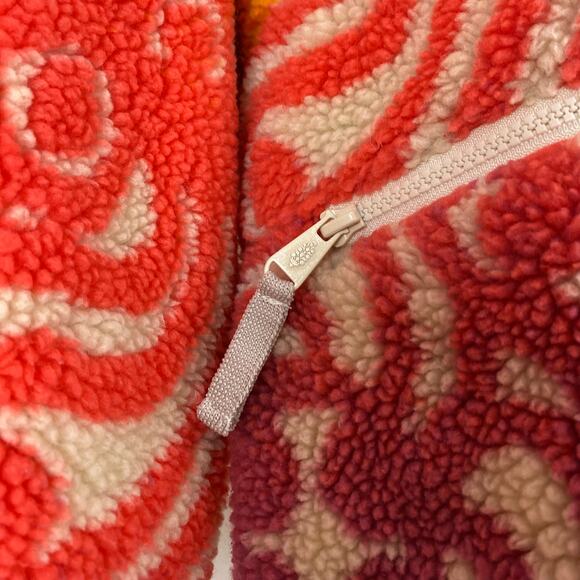 FP Movement - Free People Hit The Slopes Printed Fleece Jacket - Marigold - XS - Picture 10 of 11